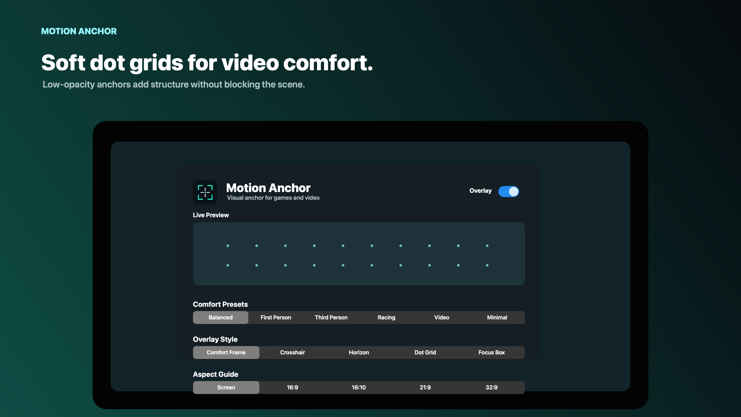 Motion Anchor app preview